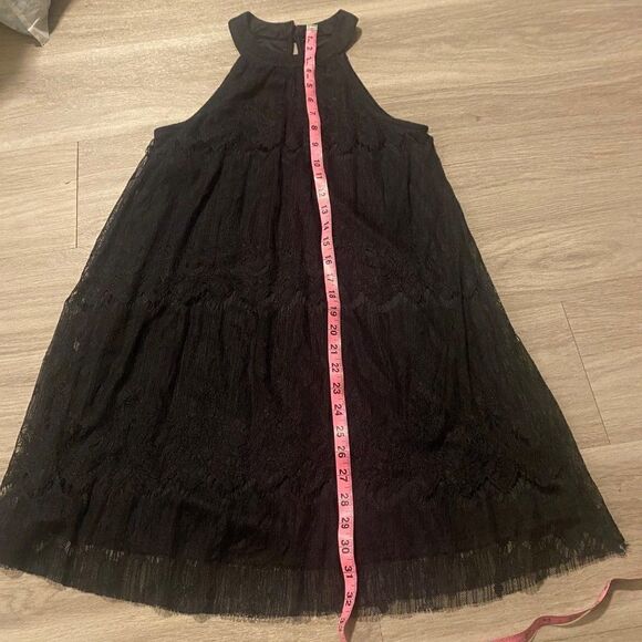 ASTR black lack sleeveless halter mini dress size small - Picture 6 of 9